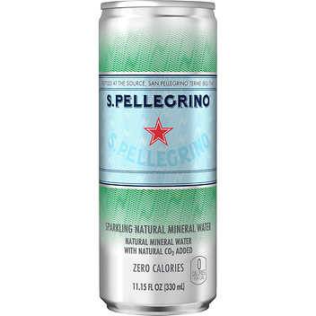 Order S. Pellegrino Sparkling Mineral Water Can food online from Naz Halal Food store, Garden Grove on bringmethat.com