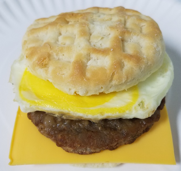 Order Sausage, Egg and Cheese Waffle Biscuit food online from Beech Grove Bowl store, Beech Grove on bringmethat.com