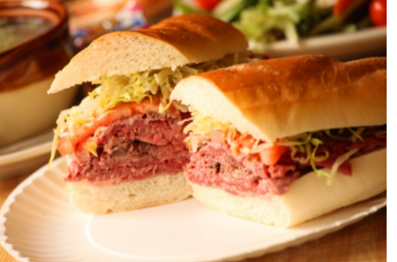 Order Roast Beef Sub food online from Pizza & Sandwich Barn store, Caldwell on bringmethat.com