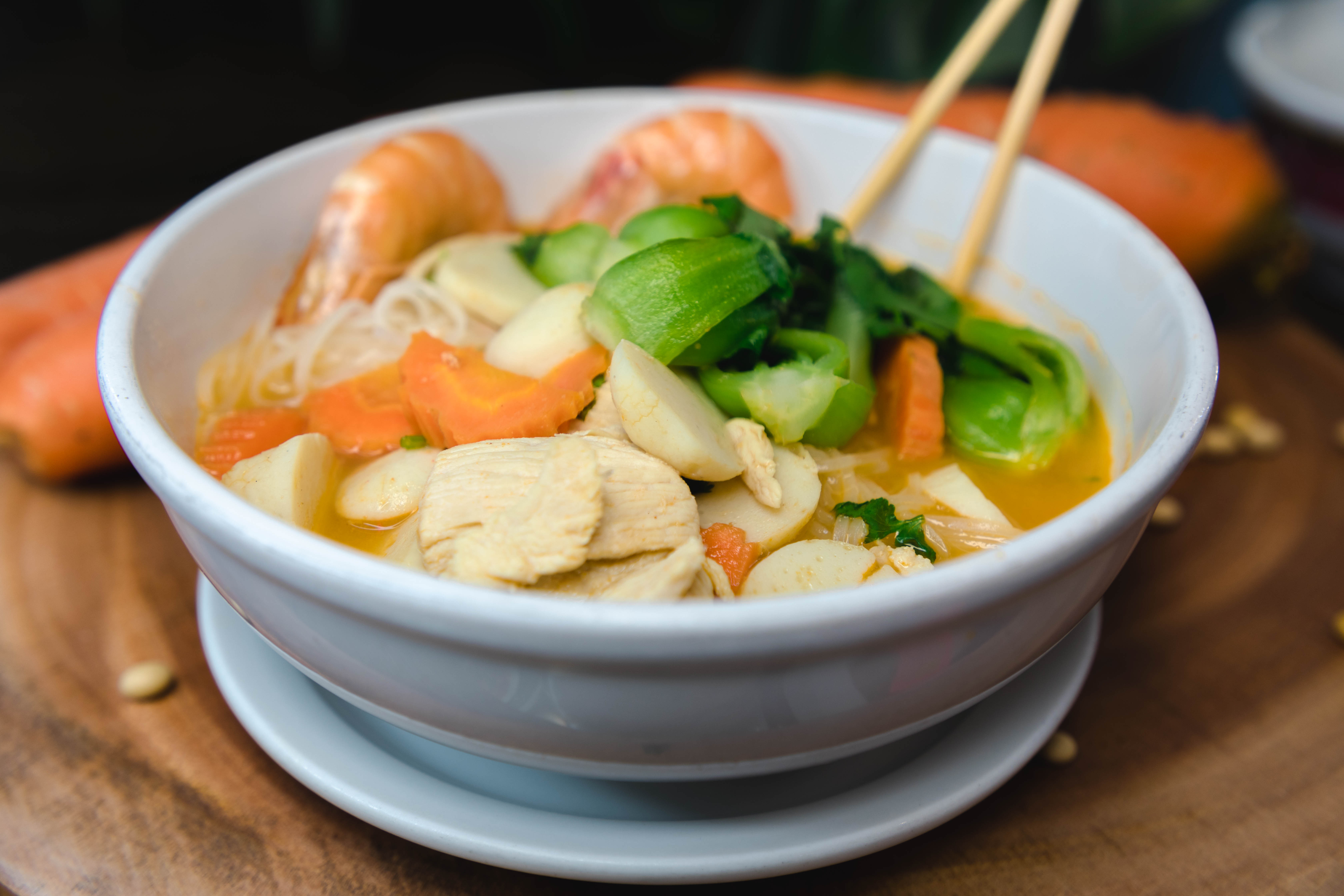 Order Tom Yum Soup food online from Chin Brothers Restaurant store, Indianapolis on bringmethat.com