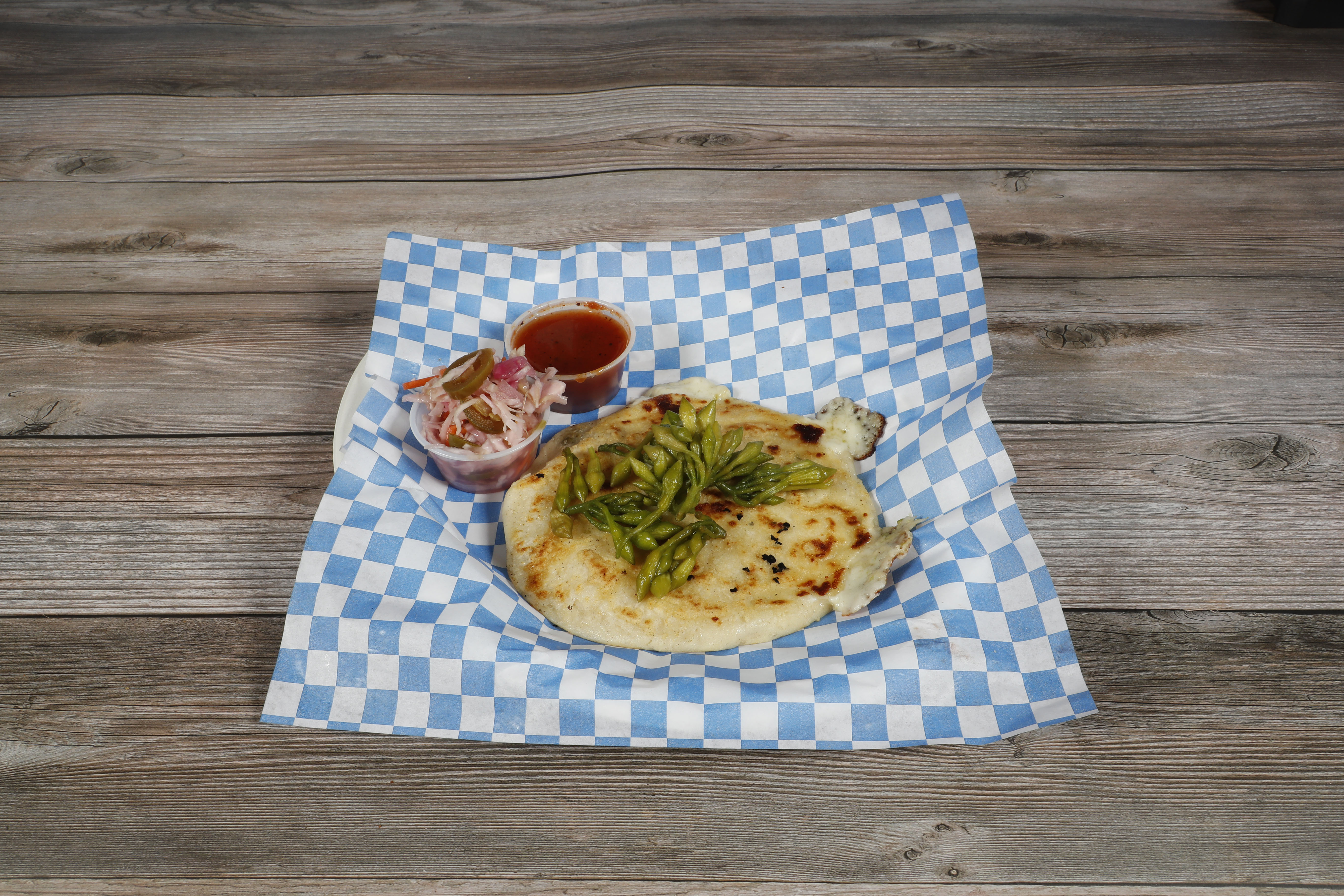 Order  Loroco and Queso Pupusas  food online from Authentic Salvadorian Pupusas store, Yuba City on bringmethat.com