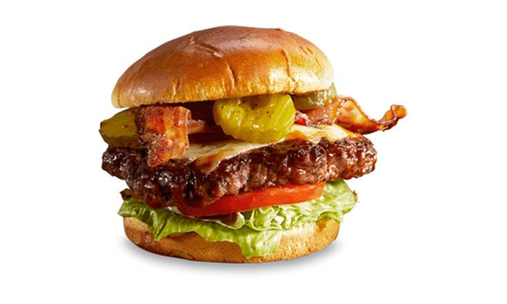 Order Dave's Favorite Burger* food online from Famous Daves Legendary Pit Bar-B-Que store, Peoria on bringmethat.com
