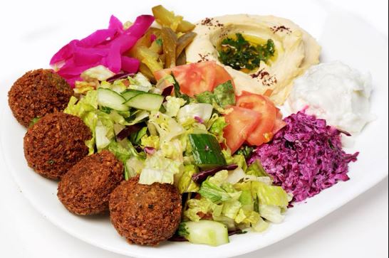 Order Falafel Plate food online from Nour Cafe store, Revere on bringmethat.com