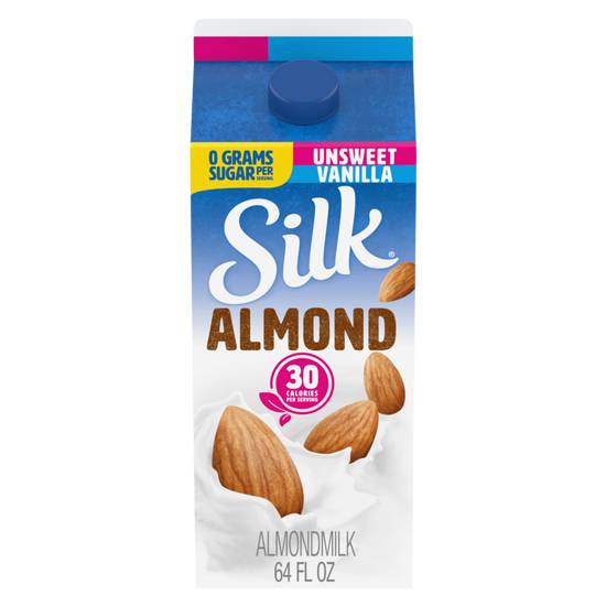 Order Silk Unsweetened Vanilla Almond Milk 1/2 Gallon food online from Everyday Needs by Gopuff store, Sacramento on bringmethat.com