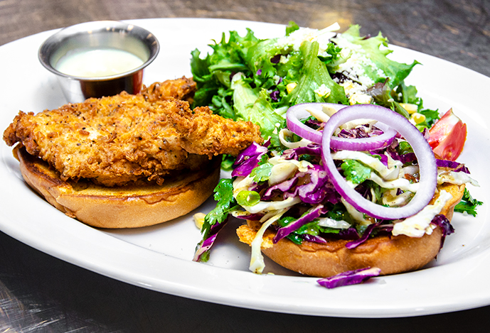 Order Crispy Chicken Sandwich food online from Cork And Pig Tavern store, San Angelo on bringmethat.com