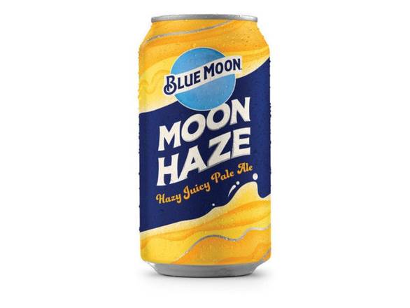 Order Blue Moon Moon Haze Hazy Pale Ale - 6x 12oz Cans food online from Kirby Food & Liquor store, Champaign on bringmethat.com