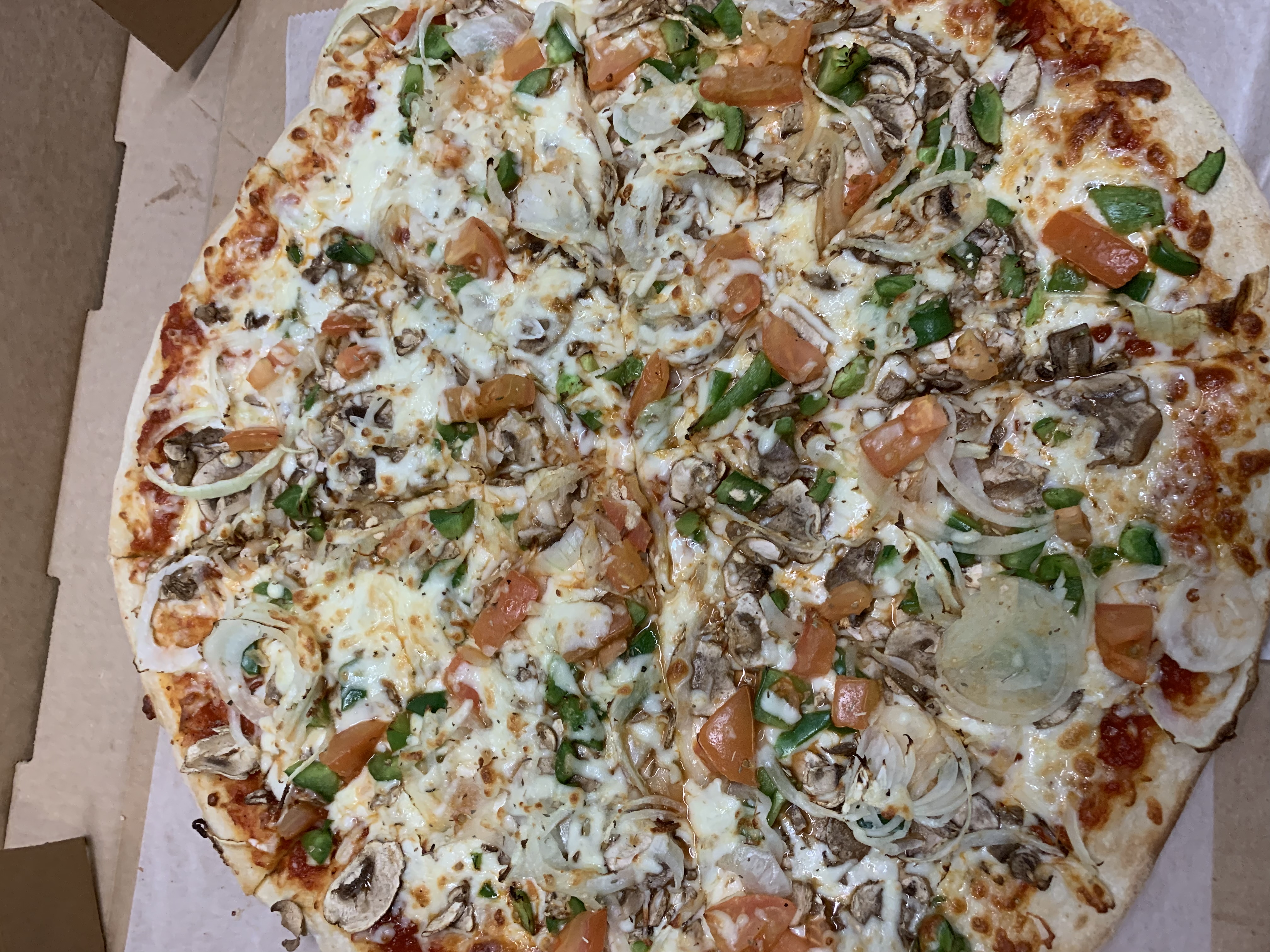 Order Extra Large Veggie Pizza food online from Nut House Pizza store, Silver Spring on bringmethat.com
