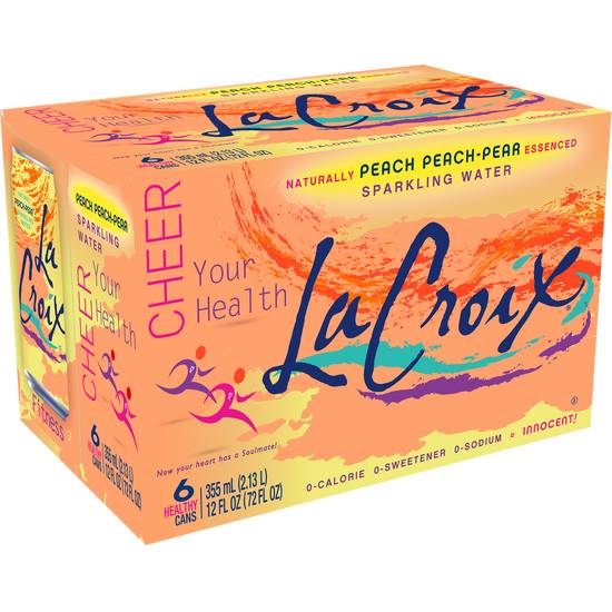Order LaCroix Sparkling Water, Peach Pear, 6 CT 12 OZ food online from Cvs store, VINELAND on bringmethat.com