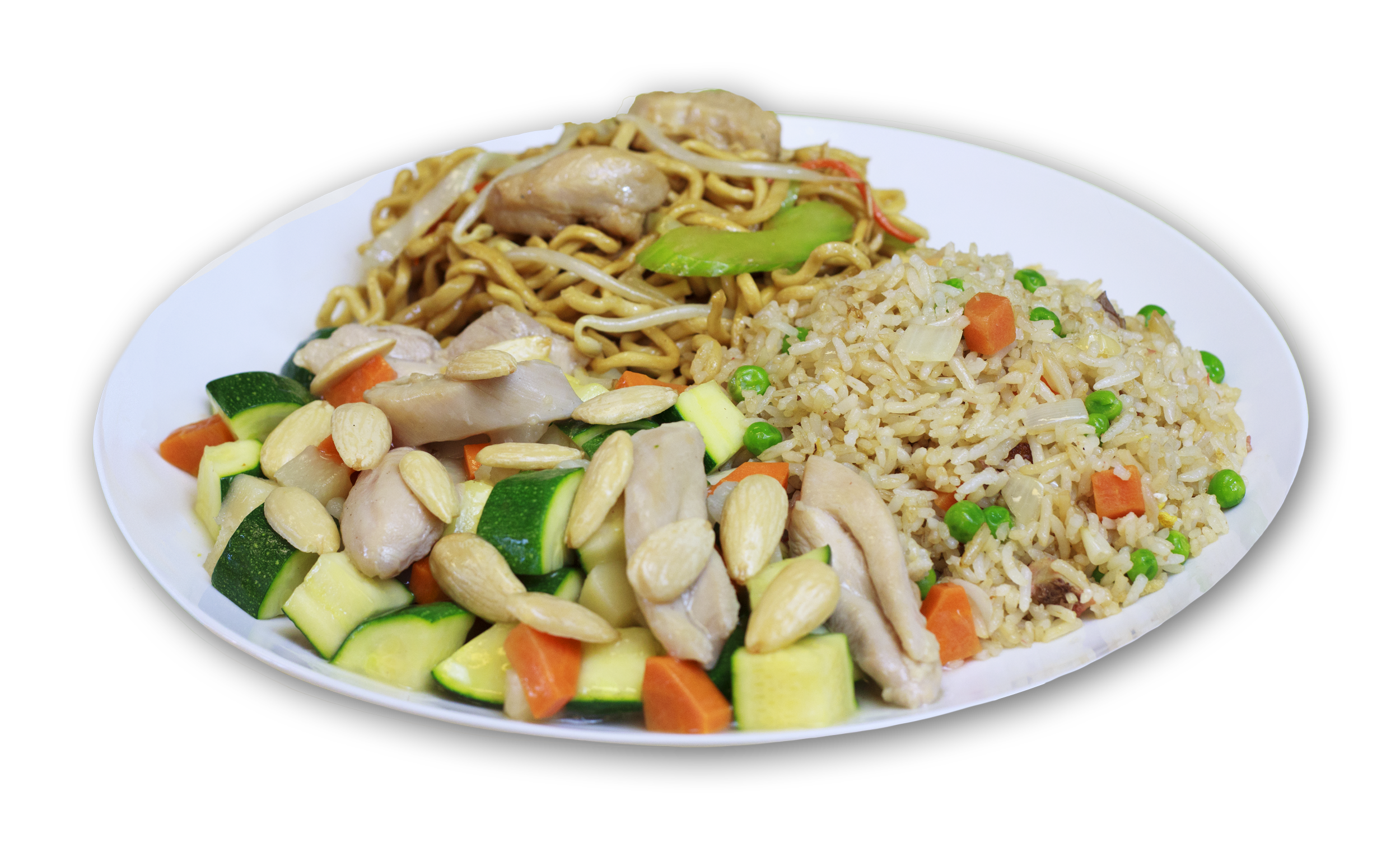 Order C4. Almond Chicken Combo Plate food online from China Cafe store, Turlock on bringmethat.com