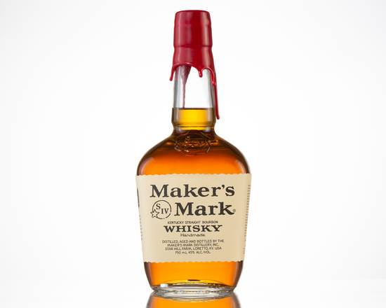 Order Maker's Mark, 750mL bourbon (45.0% ABV) food online from Pine Liquor store, Riverside on bringmethat.com
