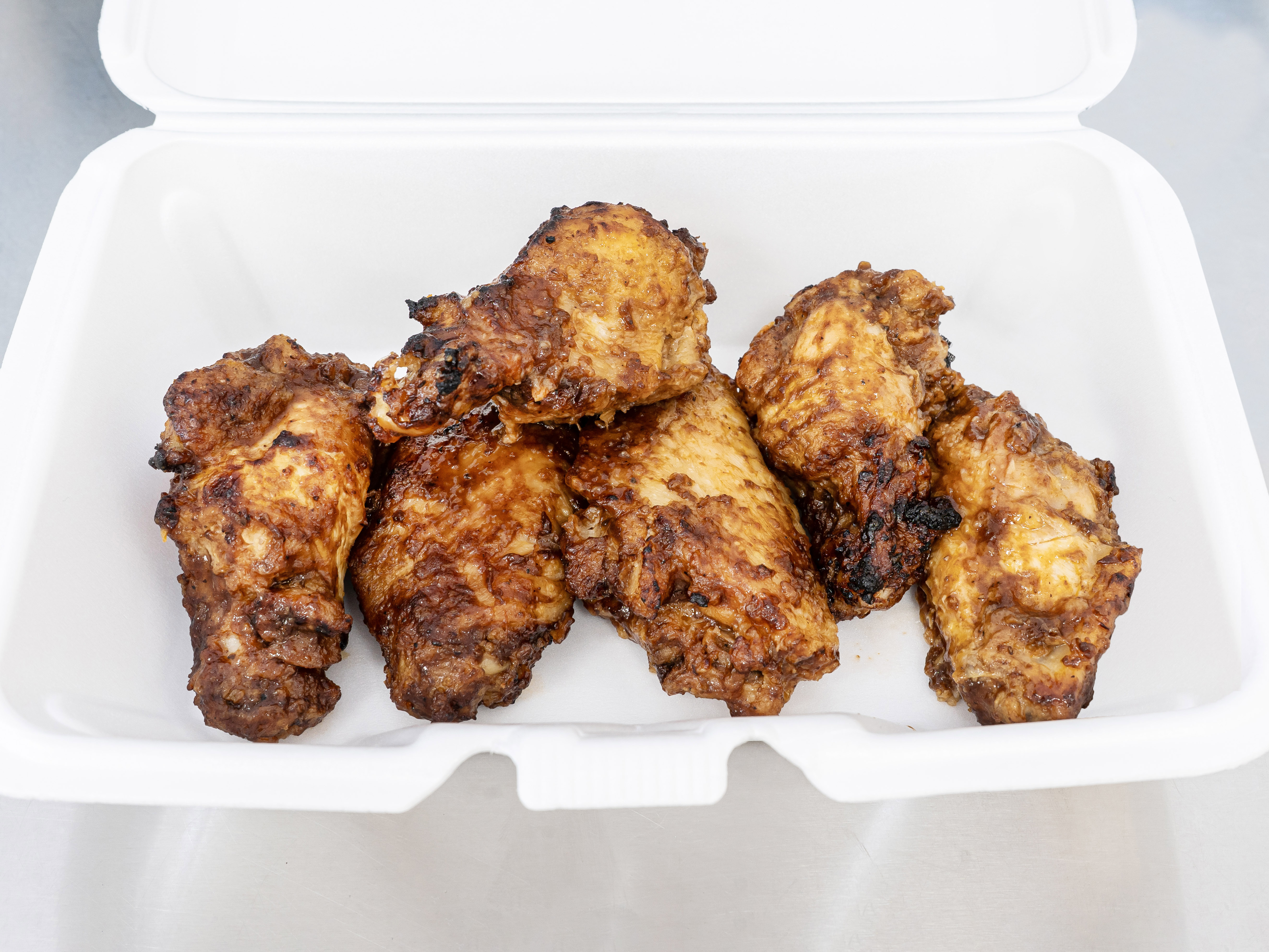 Order 6 Piece BBQ Wings food online from LPB Convenience Store store, Long Beach on bringmethat.com