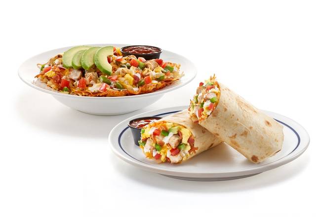 Order  Southwest Chicken Burrito & Bowl food online from Ihop store, MASON on bringmethat.com
