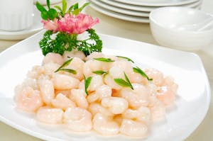 Order G9. Sauteed Shrimp (Crystal Style or Green Tea Style) 虾仁 (水晶 龙井) food online from Garage Restaurant store, San Gabriel on bringmethat.com