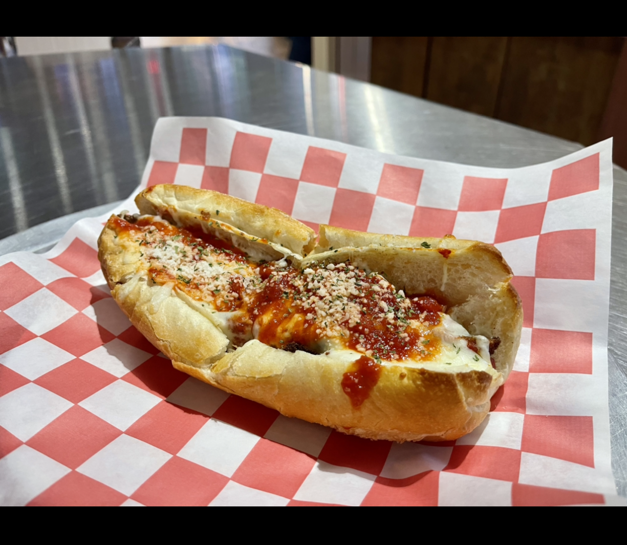 Order Chicken Parmesan Sub food online from Johnny's Pizza store, Cary on bringmethat.com