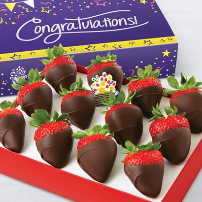 Order Congratulations Chocolate Dipped Strawberries food online from Edible Arrangements store, Delran on bringmethat.com