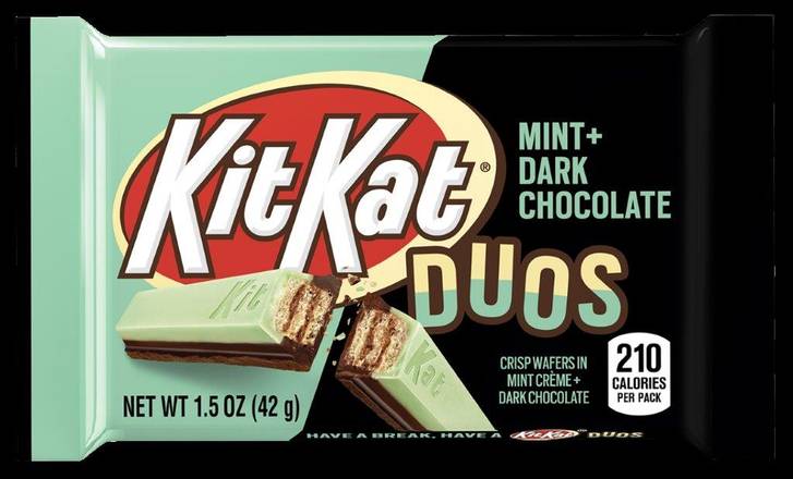 Order Kit Kat Duos Dark Chocolate Mint (1.5 oz) food online from Rite Aid store, Yamhill County on bringmethat.com