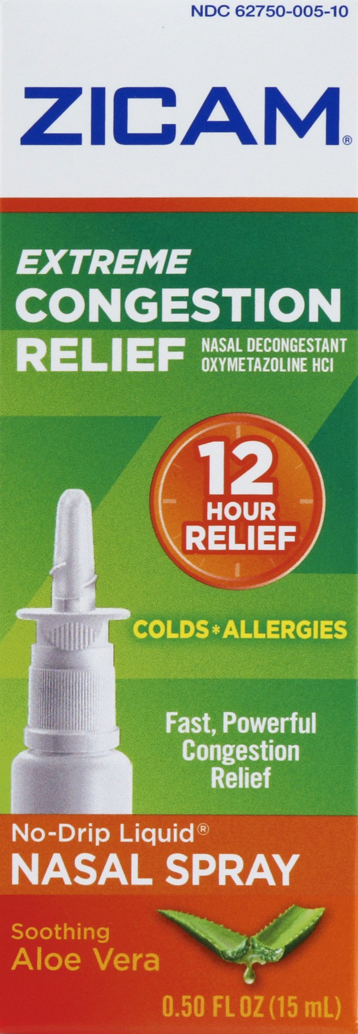 Order Zicam Extreme Congestion Relief Nasal Spray With Soothing Aloe Vera - 0.5 oz food online from Rite Aid store, MILLER PLACE on bringmethat.com