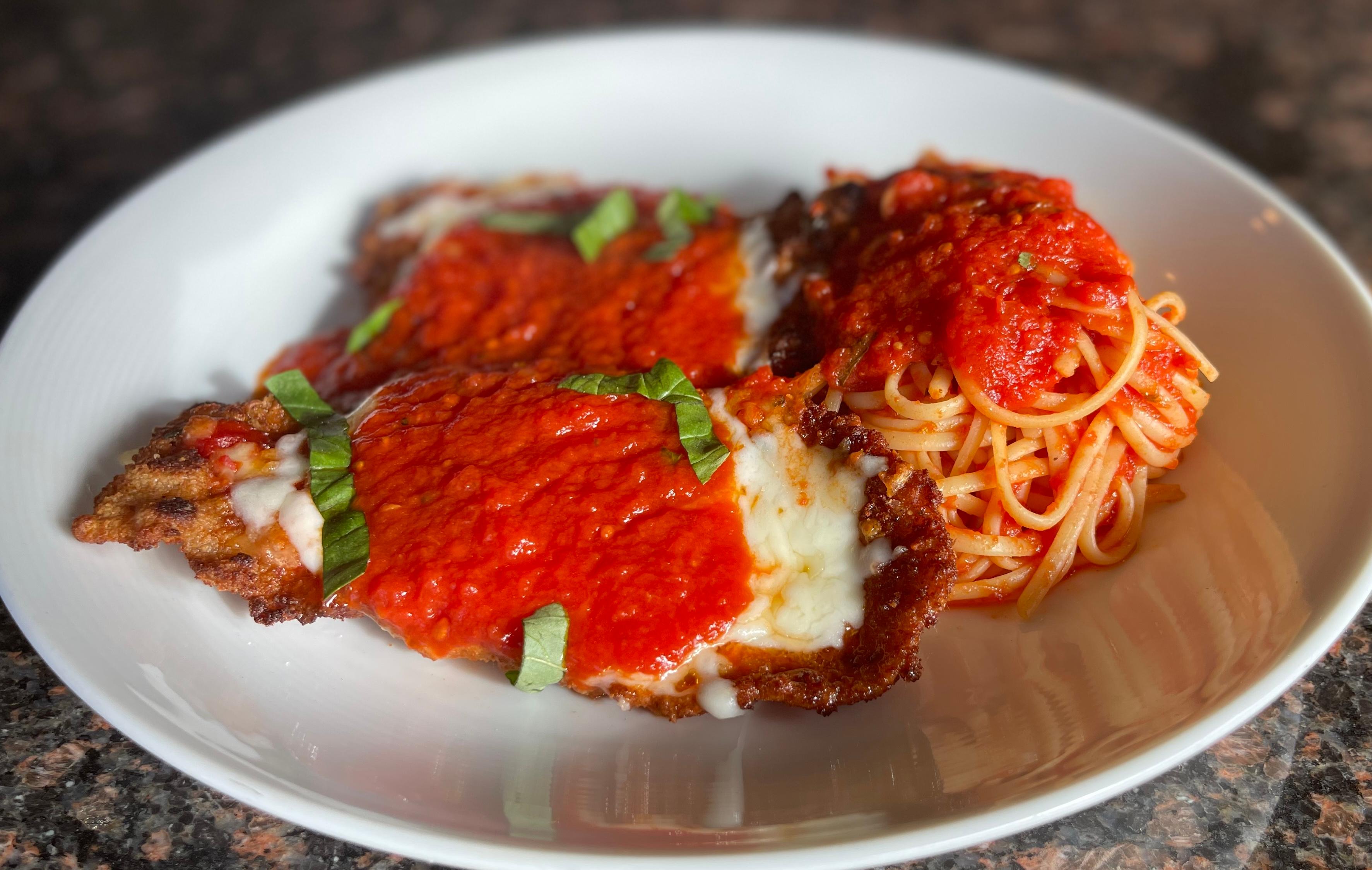 Order Veal Parmigiana Family Style food online from Limoncello store, West Chester on bringmethat.com