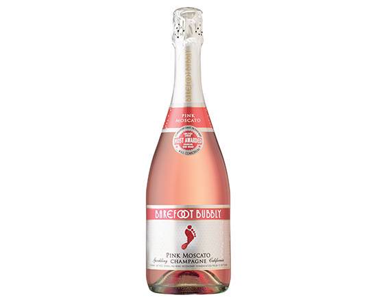 Order Barefoot Bubbly Pink Moscato, 750mL champagne (9.5% ABV) food online from Mimi Liquor store, Joliet on bringmethat.com
