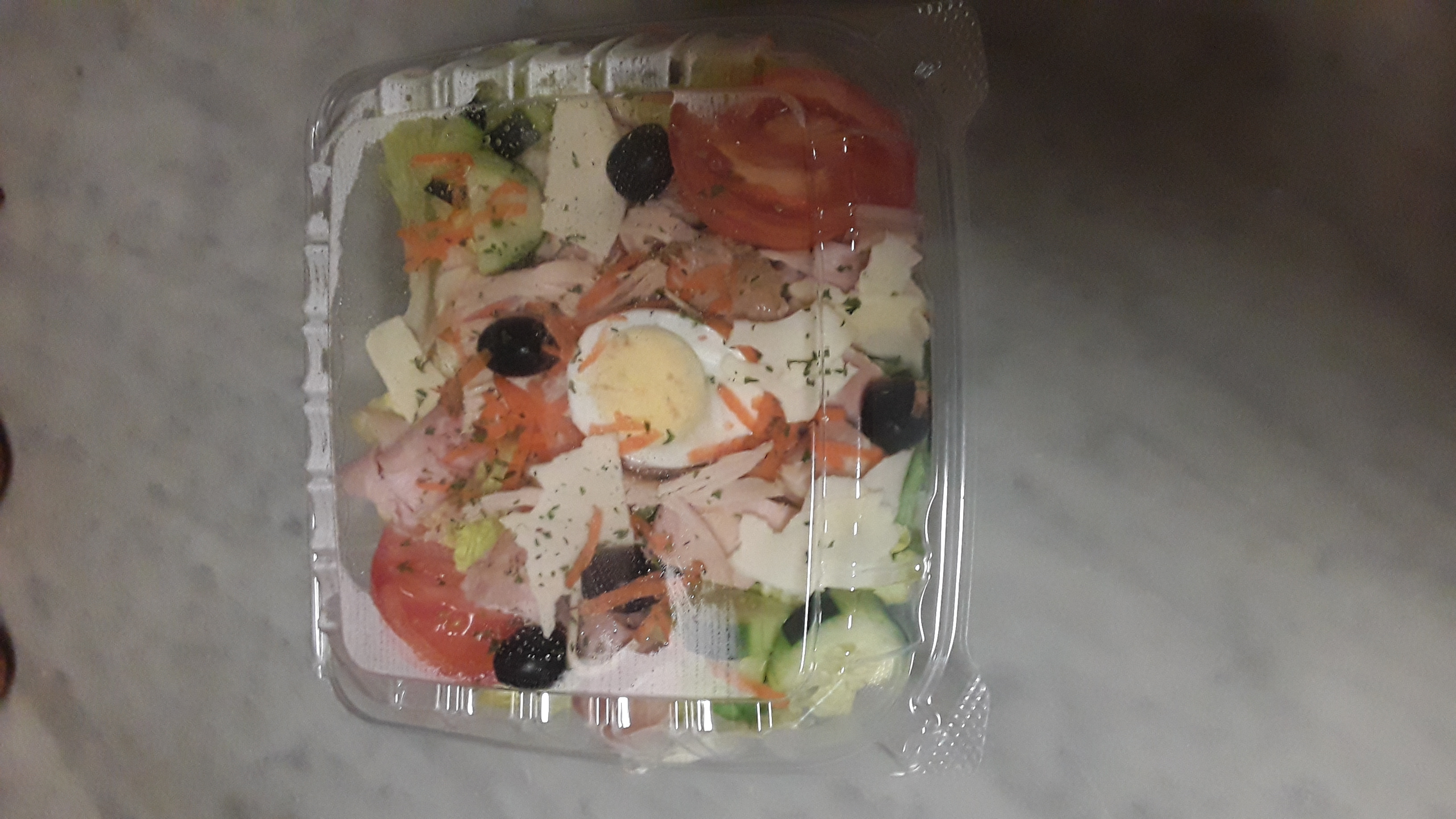 Order Chef Salad - W/ Fresh Turkey - Rolled Ham - Egg - Imported Cheese & More food online from Jonathan's Pizza store, Albany on bringmethat.com