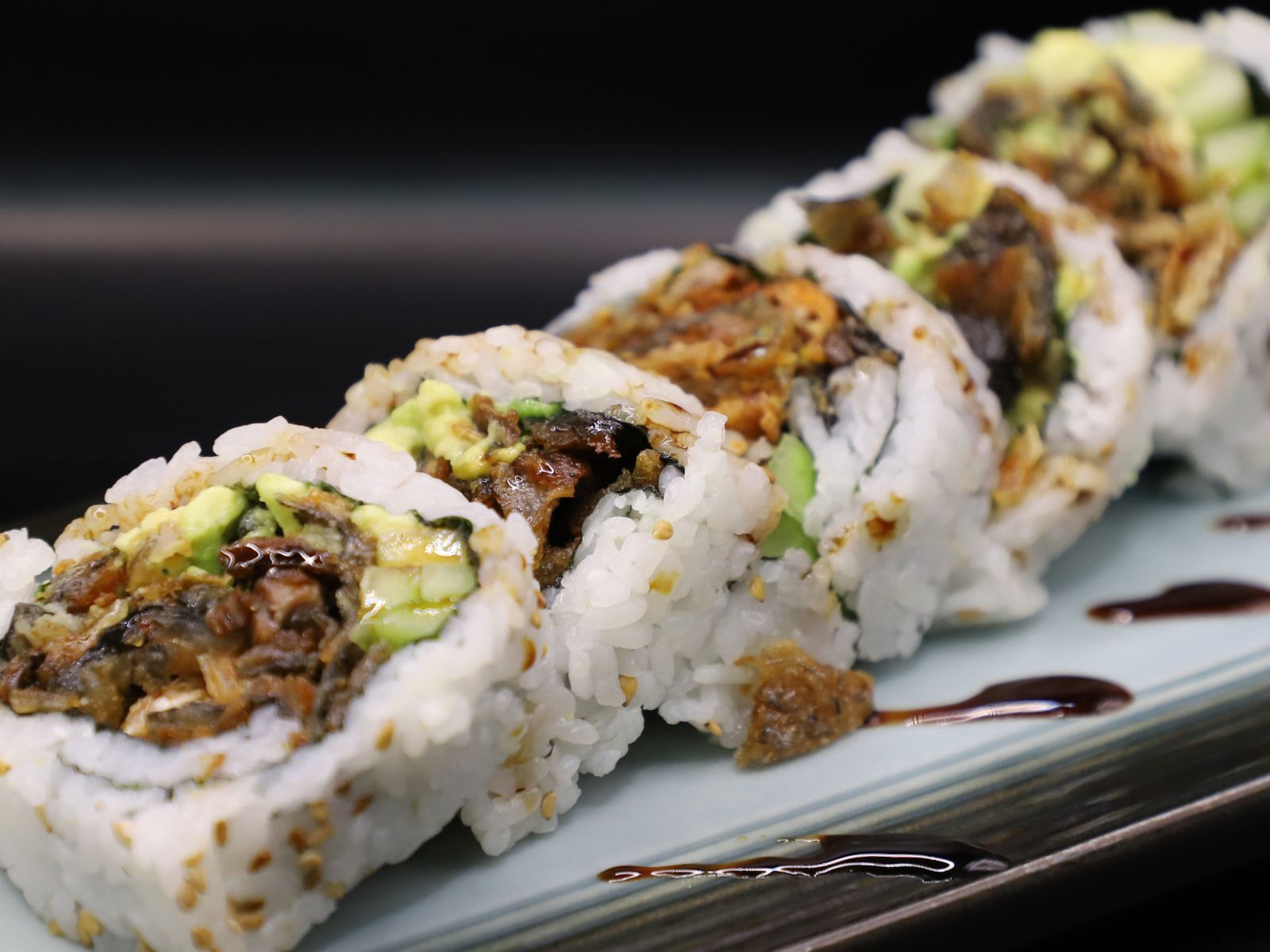 Order Salmon Skin Roll food online from O Sushi store, Los Angeles on bringmethat.com