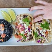 Order Spicy Octopus Tacos food online from Lola's Mexican Cuisine store, Long Beach on bringmethat.com