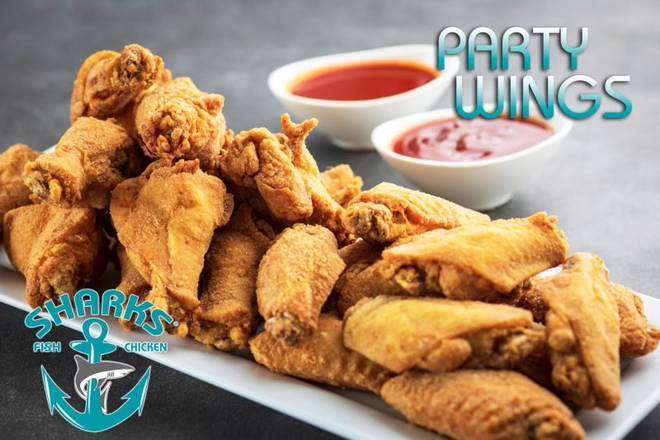 Order 50 Party wings Dinner food online from Sharks Fish & Chicken store, Bridgeview on bringmethat.com