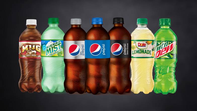 Order Pepsi Sodas - 20oz Bottle food online from Pizza Factory store, Salinas on bringmethat.com