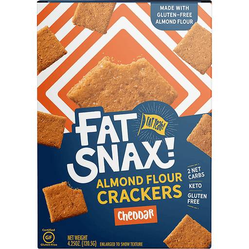 Order Fat Snax Almond Flour Cheddar Crackers  (4.25 OZ) 140574 food online from Bevmo! store, Albany on bringmethat.com
