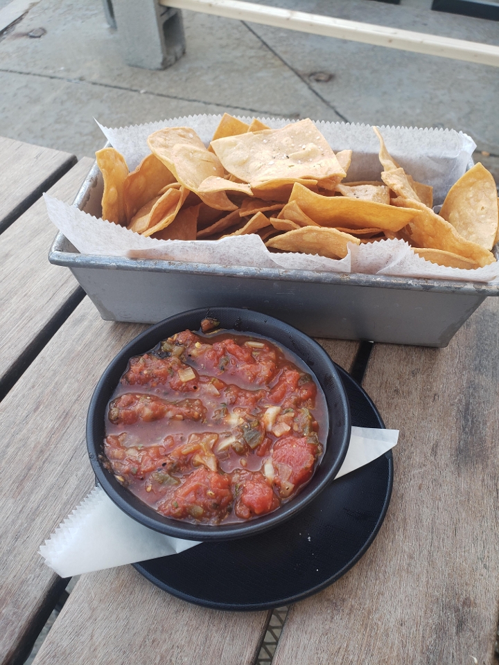 Order ROASTED TOMATO SALSA & CHIPS food online from Allston store, Allston on bringmethat.com