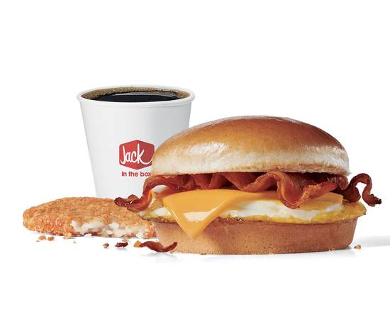 Order Bacon Breakfast Jack®  Combo food online from Jack In The Box store, Durant on bringmethat.com