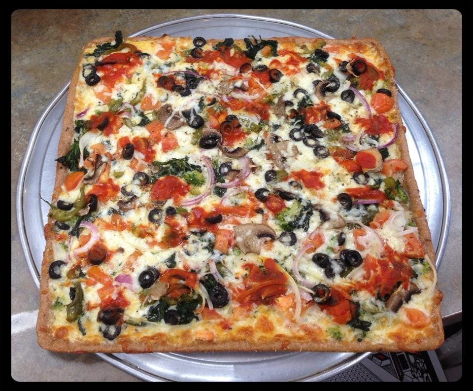 Order Veggie Sicilian Pizza - Pizza food online from Picasso Pizza of Trexlertown store, Trexlertown on bringmethat.com