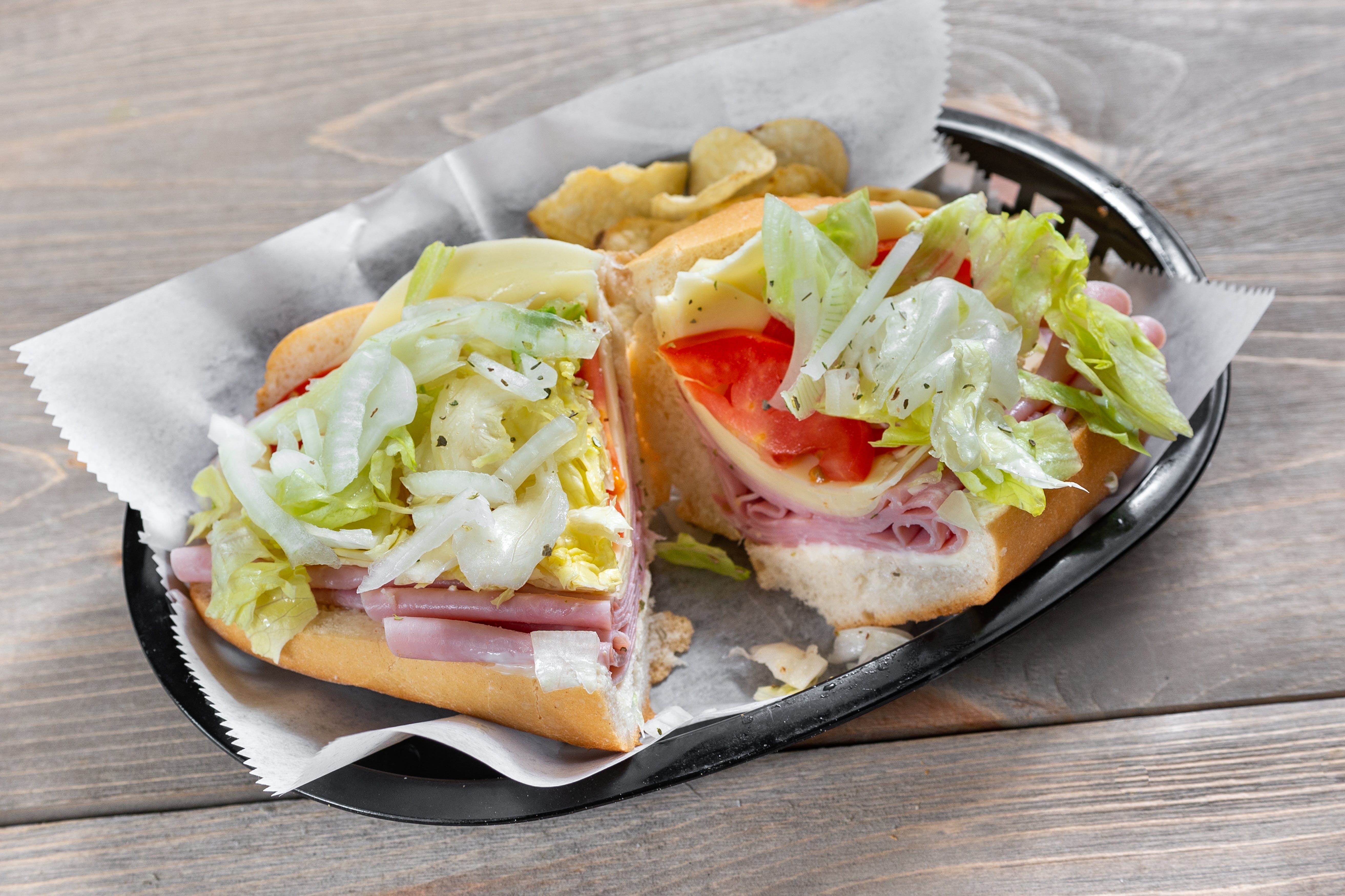 Order Ham & Cheese Sub - Small food online from Pizza Town Ii Lickdale Indiantown Gap store, Jonestown on bringmethat.com