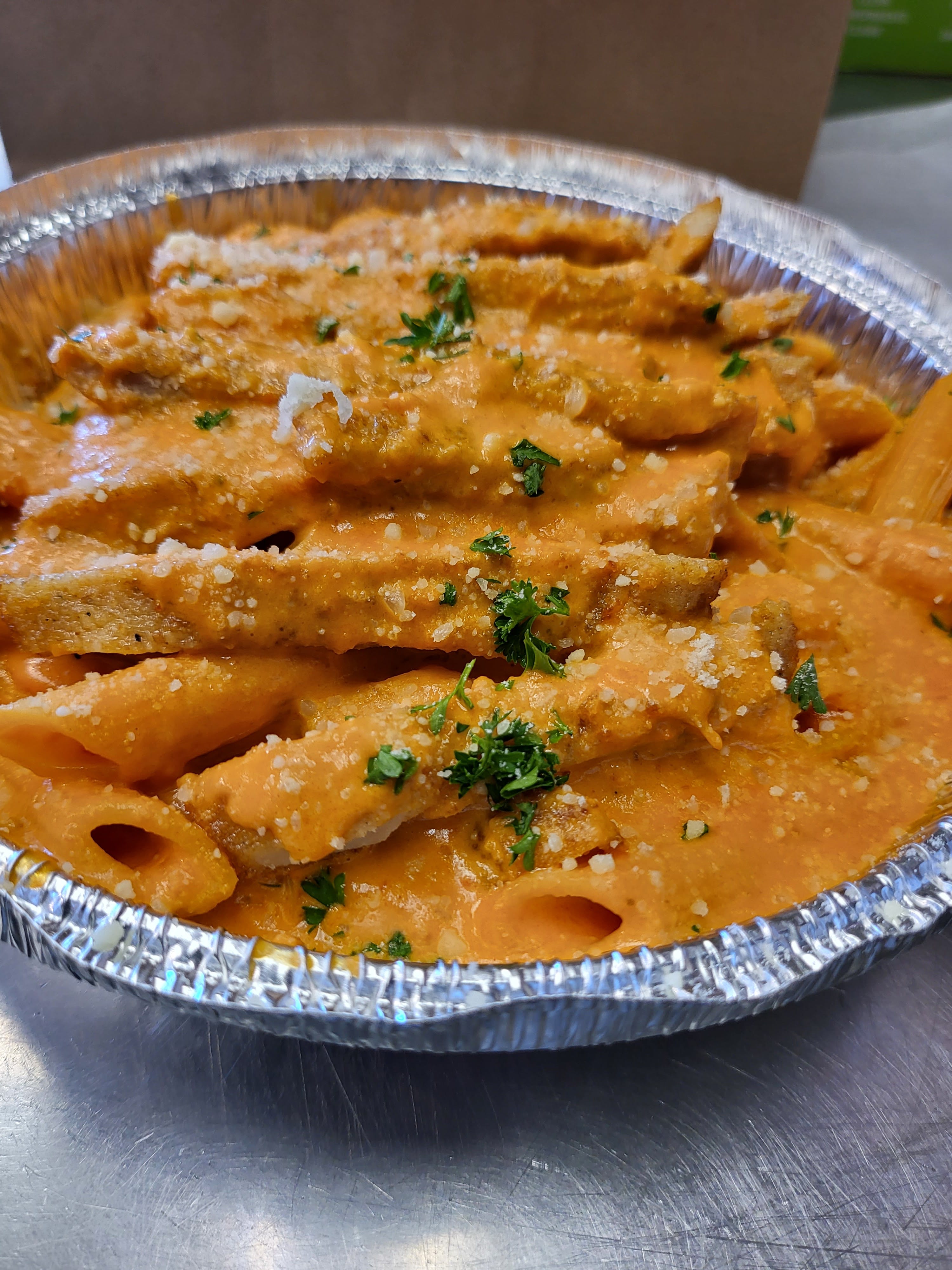 Order Penne Alla Vodka with Grilled Chicken - Entrees food online from Italian Touch Pizza & Pasta store, Staten Island on bringmethat.com