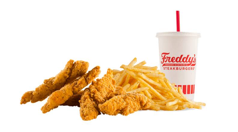 Order Chicken Tenders - 5 Piece Combo food online from Freddy Frozen Custard And Steakburgers store, Colorado Springs on bringmethat.com
