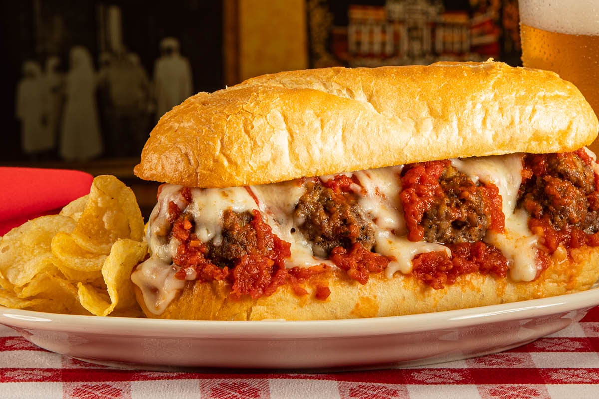 Order Meatball Sandwich & Chips food online from Wing Squad store, Roseville on bringmethat.com