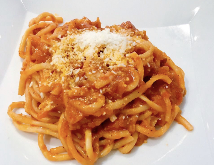 Order Bucatini All’Amatrician food online from L'angeletto Restaurant store, New York on bringmethat.com