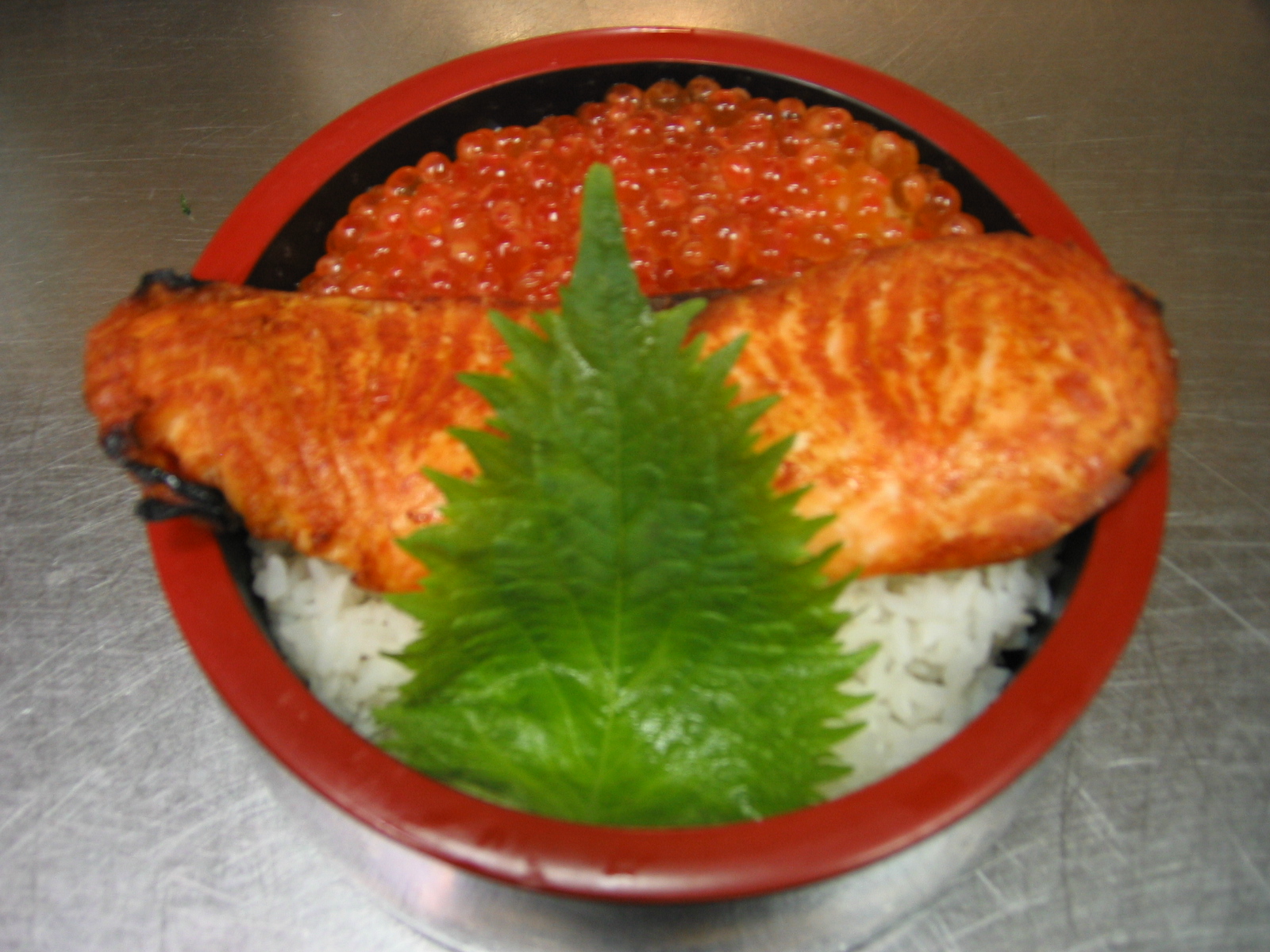 Order Grilled Salmon Ikura Don food online from Taiko store, Los Angeles on bringmethat.com