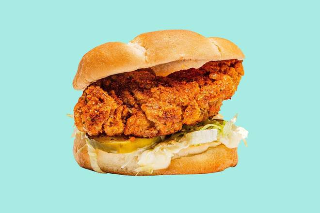 Order Nashville Hot Chicken Tender Sandwich food online from Mrbeast Burger store, Saint Marys on bringmethat.com