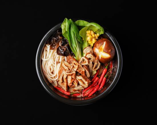 Order Hot & Spicy Pork Intestine Rice Noodle food online from Ludingji Noodles store, City of Industry on bringmethat.com