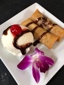 Order 67. Fried Banana with Ice Cream food online from Thai Chang Restaurant store, Stroudsburg on bringmethat.com