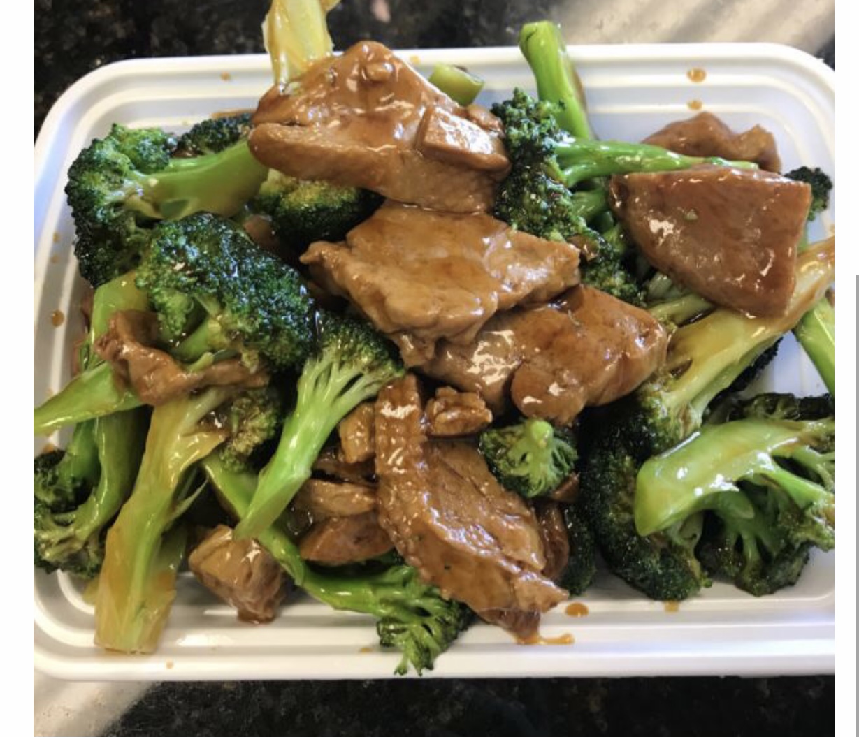 Order V5. Vegetarian Chicken with Broccoli 素菜芥兰鸡 food online from China Star store, Blue Bell on bringmethat.com
