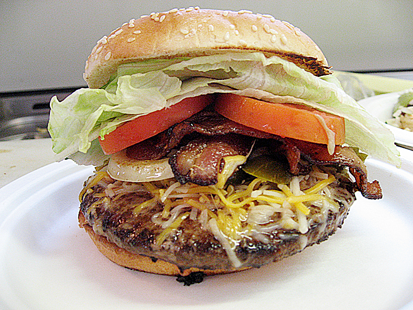 Order Bacon Cheeseburger food online from Kelly Deli store, Colma on bringmethat.com