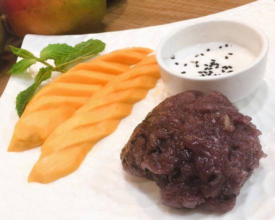 Order Mango with Black Sweet Rice food online from The Thonglor store, San Francisco on bringmethat.com