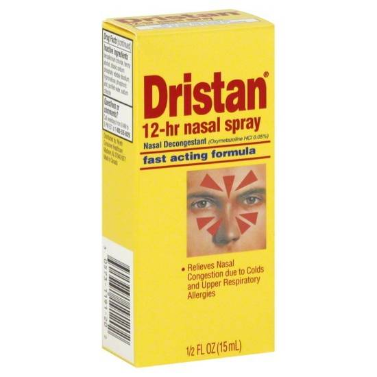 Order Dristan Nasal Decongestant 12-Hour Nasal Spray (0.5 oz) food online from Rite Aid store, Canal Fulton on bringmethat.com