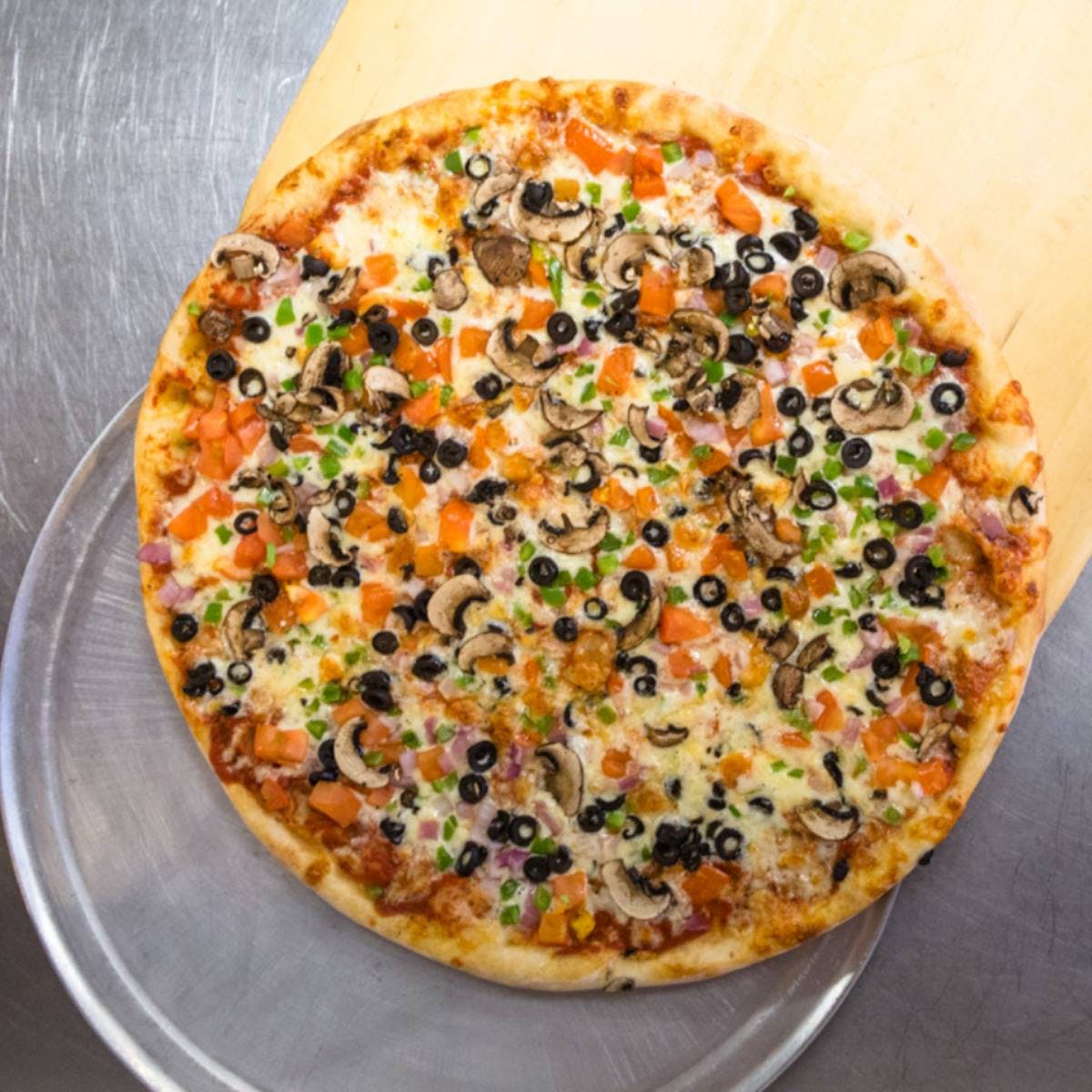 Order Crown Heights Veggie Pizza - Small food online from Brooklyn Pizza Denver store, Denver on bringmethat.com