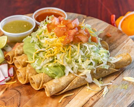Order Five Rolled Tacos food online from Cotija Taco Shop store, Temecula on bringmethat.com