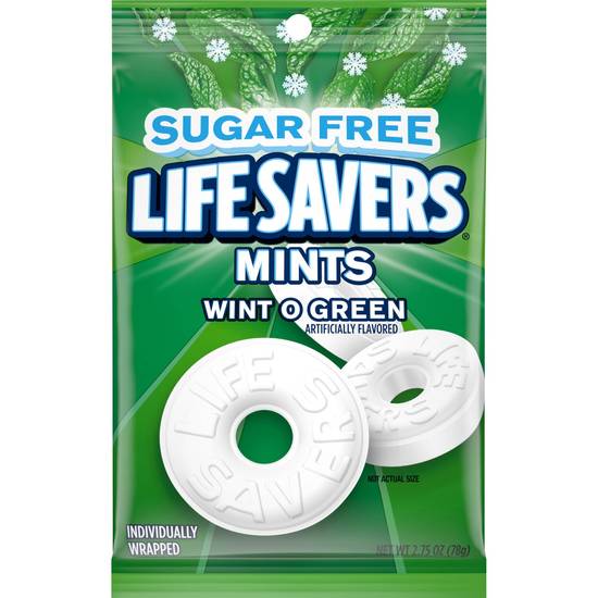 Order LIFE SAVERS Wint-O-Green Sugar Free Breath Mints Hard Candy, 2.75 oz Bag food online from Cvs store, SARATOGA on bringmethat.com