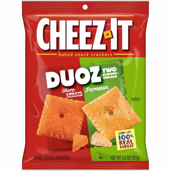 Order Cheez It - Duoz - Sharp Cheddar / Parmesan food online from IV Deli Mart store, Goleta on bringmethat.com