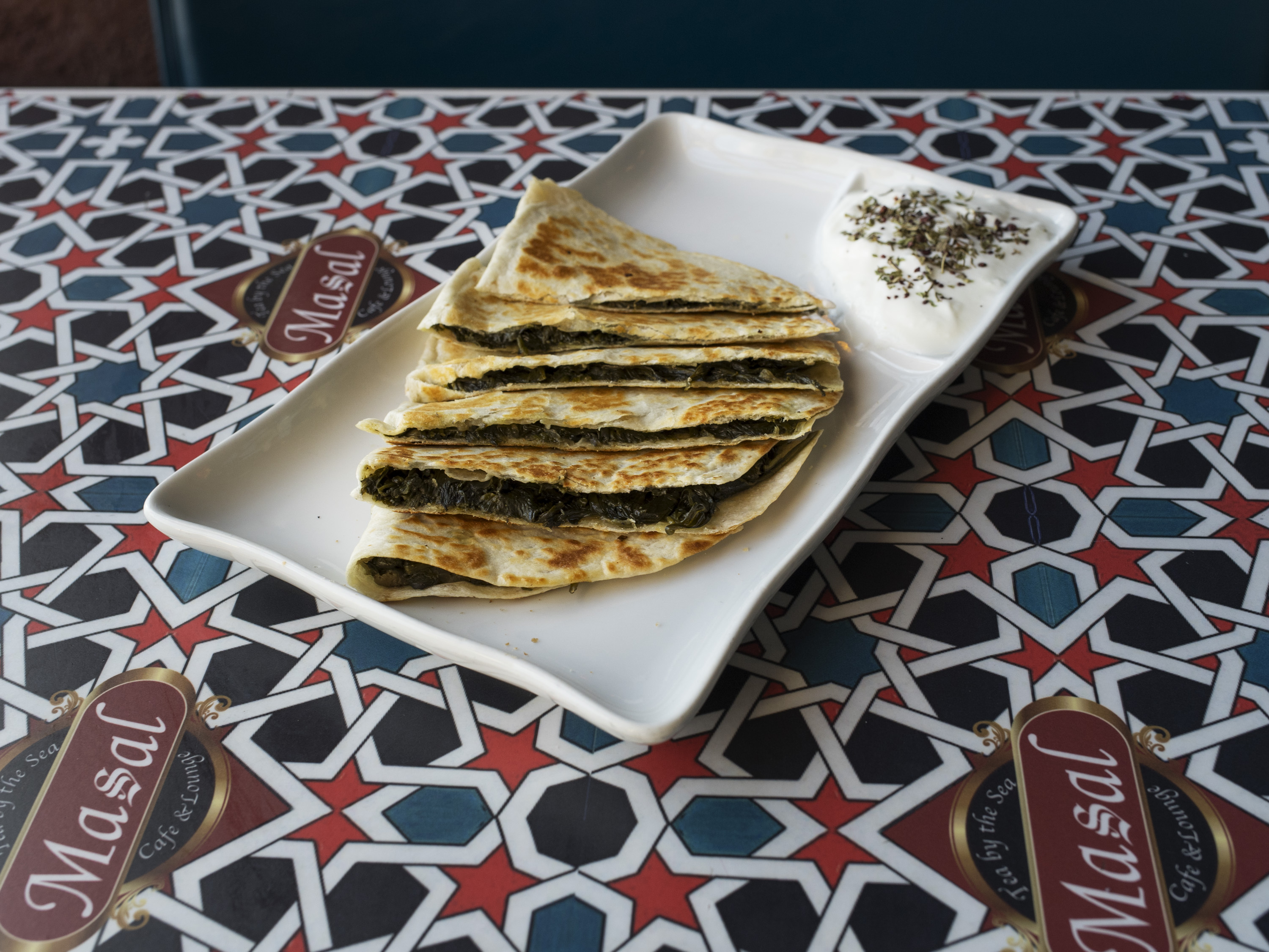 Order Gozleme with Spinach food online from Masal Cafe & Lounge store, Brooklyn on bringmethat.com